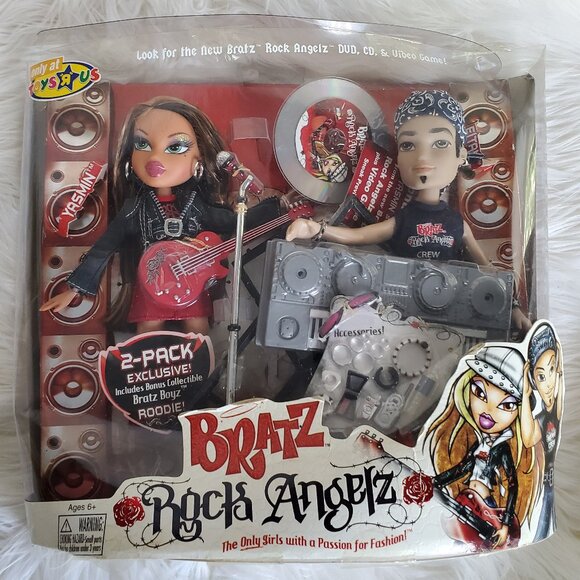 Bratz Rock Angelz Collectible 2 Pack Yasmin & Eitan Exclusive Dolls - Picture 1 of 11